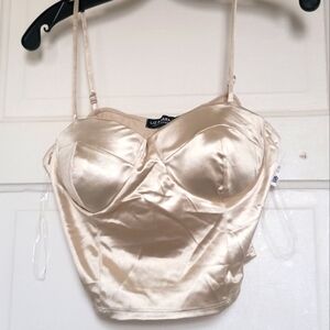Satin crop top